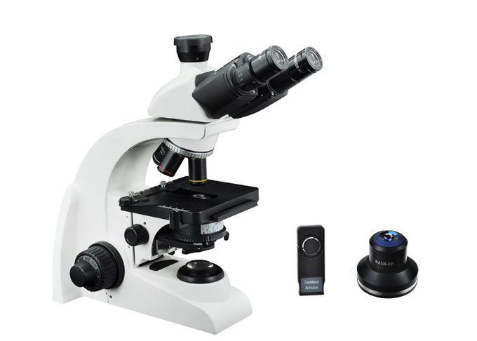 Branco do microscópio do equipamento de laboratório do microscópio 40X do campo escuro de Trinocular